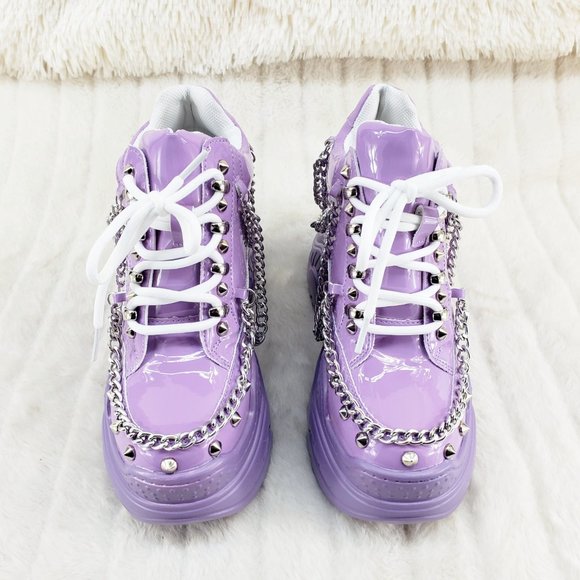 Space Candy Platform Lilac Purple Hidden Wedge Sneaker RESTOCKED - Picture 16 of 17